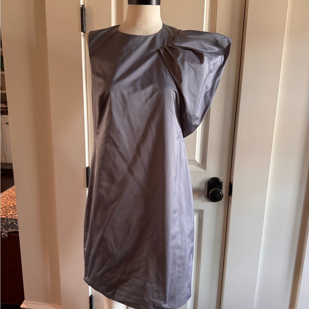 Banana Republic One Shoulder Gray Dress